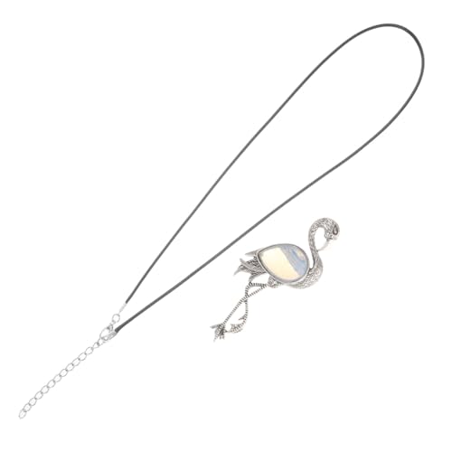 TOPPERFUN Natürliche Flamingo Brosche Schmuck mit Halbedelstein Vielseitige Anstecknadel und Anhänger für Damen Eleganter Modeschmuck für Jacken Hüte und Taschen Einzigartiges Geschenk von TOPPERFUN