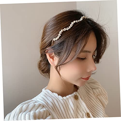 TOPPERFUN Perlen Haarreif mit Funkelnden Strasssteinen und Künstlichen Perlen Eleganter Haarschmuck für Damen und Mädchen als Braut Haarschmuck für Hochzeit und Festliche Anlässe von TOPPERFUN