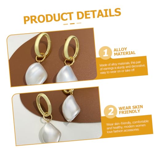 TOPPERFUN Perlen Tropfen Ohrringe Damen Modisch Elegant Ohrhänger Schmuck für Alltag Festival Strand Urlaub von TOPPERFUN