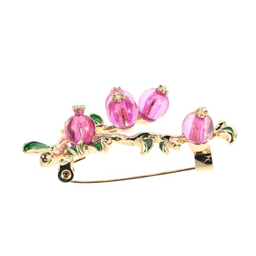 TOPPERFUN Persimmon Brosche Langlebiges Material Funktion Einzigartiges Design Passende Szene Modisches Accessoire für Frauen Persimmon Brosche Einzigartiges Design Vielseitiges Modisches von TOPPERFUN