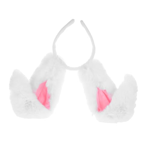 TOPPERFUN Plüsch Hasenohren Haarreif mit Formbaren Ohren Weiches Kaninchenfell Süßes Kopfschmuck Accessoire für Mädchen Cosplay Karneval Ostern Halloween Leichte Stirnband von TOPPERFUN