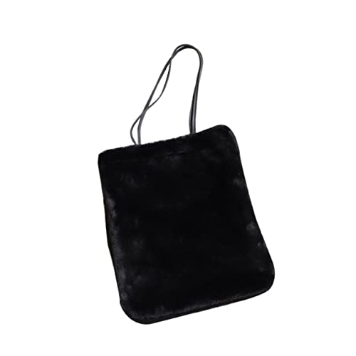 TOPPERFUN Plüsch Umhängetasche Damen Kreative Crossbody Tasche für Schule Reisen und Freizeit Strapazierfähige Handtasche für Mädchen und Frauen Schwarz TOPPERFUN Plüsch Umhängetasche Damen Kreative Crossbody Tasche für Schule Reisen und Freizeit Strapazierfähige Handtasche für Mädchen und Frauen Schwarz von TOPPERFUN