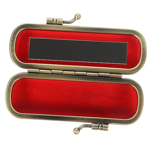 TOPPERFUN Portable Lippenstift Etui Mit Spiegel Damen Lippenstift Aufbewahrungsbox Aus Flanell Kleine Tragbare Lippenpflege Box Für Reisen Camping Und Partys von TOPPERFUN