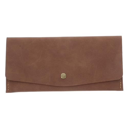 TOPPERFUN Praktisches PU Kunstleder Portemonnaie mit Druckknopfverschluss Multifunktionale Geldbörse für Damen und Herren mit Kartenfächern und Fächern für Quittungen für Budgetierung und von TOPPERFUN