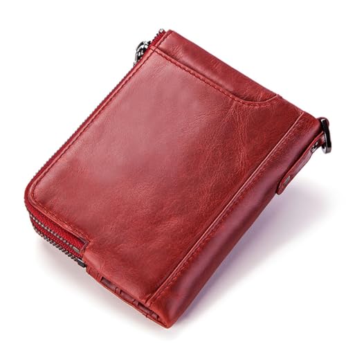 TOPPERFUN RFID Echtleder Herren Geldbörse Rot Dünnes Diebstahl Kreditkartenetui mit Münzfach Multifunktionaler Portemonnaie für Alltag und Büro Kompaktes Design Sicherer Schutz vor TOPPERFUN RFID Echtleder Herren Geldbörse Rot Dünnes Diebstahl Kreditkartenetui mit Münzfach Multifunktionaler Portemonnaie für Alltag und Büro Kompaktes Design Sicherer Schutz vor von TOPPERFUN