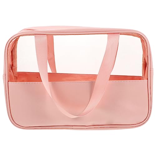 TOPPERFUN Reise Kosmetiktasche für Damen Tragbare Toiletten Organizer mit Aufhängemöglichkeit Große Transparente Kulturtasche für Kosmetik und Alltagsgegenstände von TOPPERFUN