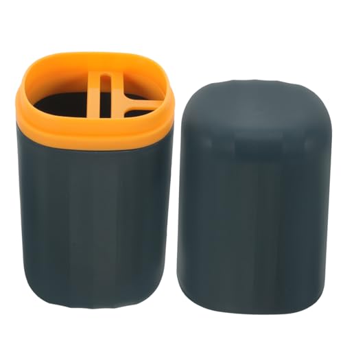 TOPPERFUN Reise Zahnbürstenbehälter aus Robustem Tragbarer Zahnbürsten Organizer mit für Zahnbürste Zahnpasta und Kamm für Unterwegs Hygienisch und Einfach zu Reinigen von TOPPERFUN