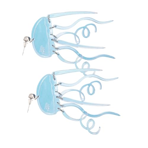 TOPPERFUN Retro Acryl Ohrringe Damen Kreative Quallenform Leichte Hautfreundliche Modische Ohrhänger Komfortabler Schmuck für Alltag Party und Besondere Anlässe Individueller Stil von TOPPERFUN