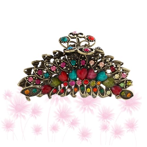 TOPPERFUN Retro Haarklammer Damen Haarklammer mit Starken Zähnen Vintage Haarschmuck mit Funkelnden Strasssteinen Große Rutschfeste Kralle für Dickes Haar Modische Klaue Clips für Stilvolle TOPPERFUN Retro Haarklammer Damen Haarklammer mit Starken Zähnen Vintage Haarschmuck mit Funkelnden Strasssteinen Große Rutschfeste Kralle für Dickes Haar Modische Klaue Clips für Stilvolle von TOPPERFUN