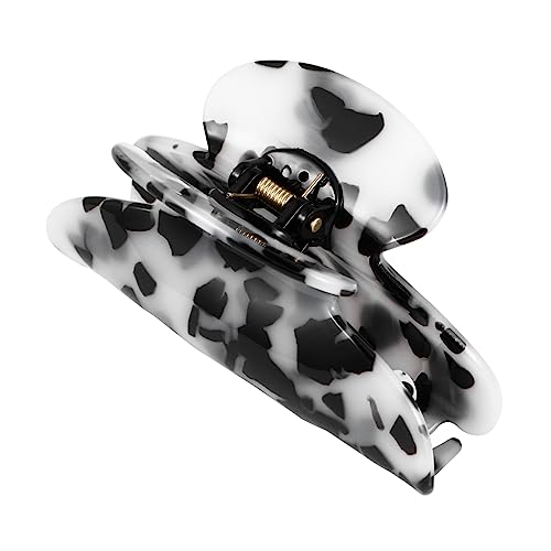 TOPPERFUN Retro Haarklammer aus Acryl im Marmor Stil Große Haarspange für Damen Rutschfeste Haaraccessoires für Täglichen Gebrauch von TOPPERFUN
