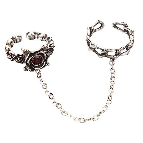 TOPPERFUN Retro Ring mit Kette Verstellbarer Finger Ring für Frauen Modeschmuck für Besondere Anlässe Leichtes Design Hochwertiges Material für von TOPPERFUN