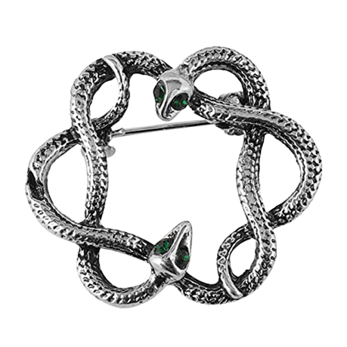 TOPPERFUN Retro Snake Brosche für Damen Anstecknadel für Pullover Schals und Cardigans Stilvolles Accessoire für Verschiedene Anlässe Silbern Detailreiche Gestaltung für zu Besonderen von TOPPERFUN