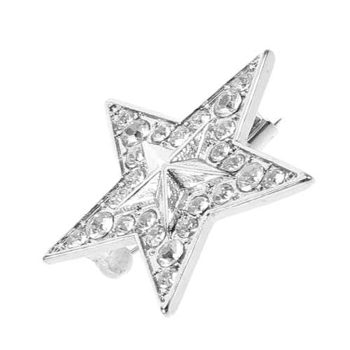 TOPPERFUN Retro Stern Brosche Legierung mit Strass für Kleidung Vielseitige Anstecknadel für Jacken und Mäntel Eleganter Schmuck für Damen und Herren von TOPPERFUN