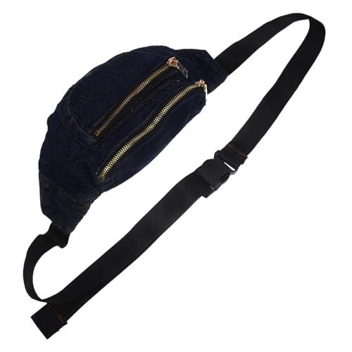 TOPPERFUN Retro Waschbare Denim Umhängetasche für Damen Modischer Crossbody Bauchtasche im Vintage Stil für Dates und Freizeitaktivitäten Strapazierfähigem Jeansstoff mit Praktischem von TOPPERFUN