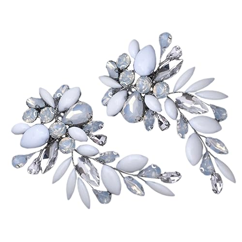 TOPPERFUN Rhinestone Brautschuh Clips mit Strasssteinen Abnehmbare Schuhdekoration für Damen Hochzeit Eleganter Schuhschmuck Einfach zu Befestigen Vielseitig für Party und Alltag von TOPPERFUN