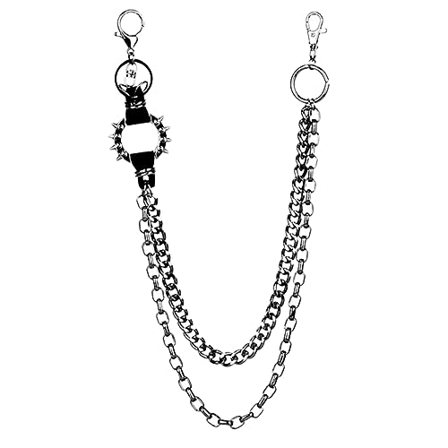TOPPERFUN Unisex Gürtelkette Heavy Duty Punk Hosenkette für Jeans Langlebig Vielseitig Taschenkette für und Cosplay von TOPPERFUN