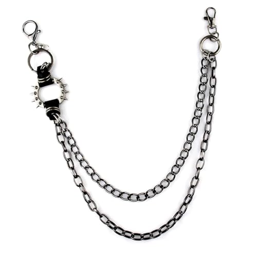 TOPPERFUN Robuste Gürtelkette Schlüsselanhänger Gürtel Herren Geldbörsenkette Hosenkette Dekorationsketten Taillengürtelkette Herren Geldbörse Gothic Gürtel Taschenkette Hip Hop von TOPPERFUN