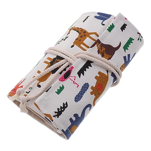 TOPPERFUN Roll-up Stiftetui Aus Canvas Für Stifte Tragbarer Bleistift Organizer Mit Großem Fassungsvermögen Für Künstler Und Schüler Für Farbstifte Und Malutensilien von TOPPERFUN