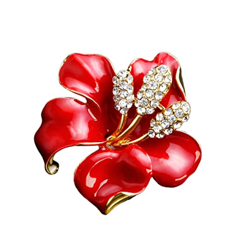 TOPPERFUN Rosenförmige Brosche Damen Brustnadel aus Hochwertigem Material Kreative Anstecknadel als Kostümdekoration und zum Muttertag Langlebig und Auffällig in Leuchtendem Rot TOPPERFUN Rosenförmige Brosche Damen Brustnadel aus Hochwertigem Material Kreative Anstecknadel als Kostümdekoration und zum Muttertag Langlebig und Auffällig in Leuchtendem Rot von TOPPERFUN