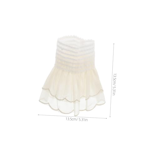 TOPPERFUN Rüschen Fake Wrist Damen Abnehmbare Mode Armschmuck Vielseitig Kombinierbar Elegant Für Abendkleid Hochzeit Party Accessoire von TOPPERFUN