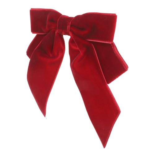 TOPPERFUN Samt Schleifenbrosche Damen Anstecknadel Doppelschleife Rot Vielseitig als Brosche und Fliege Hochzeit Schmuck Accessoire für Bluse Kleid Elegant TOPPERFUN Samt Schleifenbrosche Damen Anstecknadel Doppelschleife Rot Vielseitig als Brosche und Fliege Hochzeit Schmuck Accessoire für Bluse Kleid Elegant von TOPPERFUN