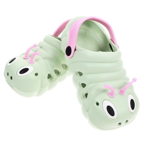 TOPPERFUN Sandalen Grün Rutschfeste Sommer Badeschuhe mit Geschlossener Spitze Leichte Hausschuhe für Jungen und Mädchen Innenlänge Bequem und Hautfreundlich von TOPPERFUN