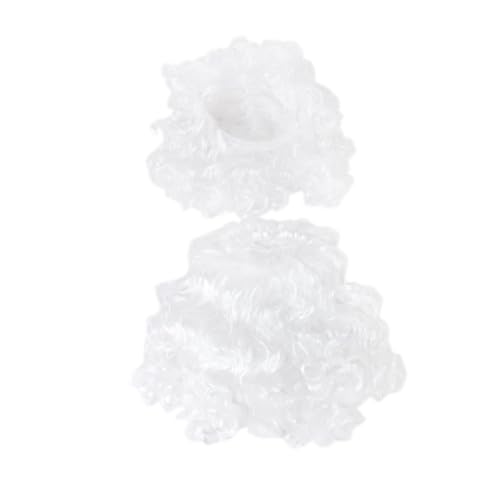 TOPPERFUN Santa Requisiten Kostümperücke Weihnachtsmann weihnachtsmann lockige perücke -Cosplay-Perücke Weiß von TOPPERFUN