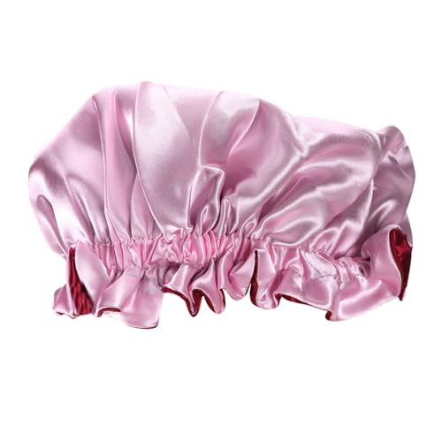 TOPPERFUN Satin Schlafhaube Elastisch Weich Atmungsaktiv Rundkappe mit Breitem Rand für Zuhause und Reise Haube für Mädchen Doppelschicht Komfortabel und Strapazierfähig von TOPPERFUN