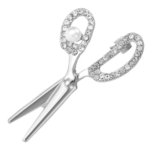 TOPPERFUN Scherenbrosche Hochwertigem mit Strass Anstecknadel für Damen Eleganter Kleidungsclip für Schals und Hüte Perfektes für von TOPPERFUN