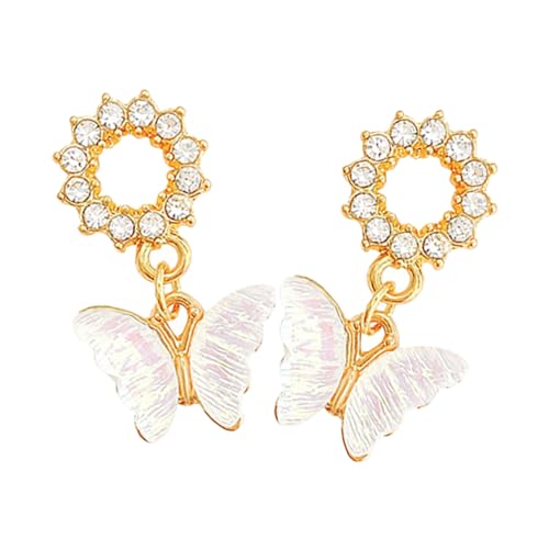 TOPPERFUN Schlichte Kreative Schmetterling Ohrstecker Damen Schmuck Ohrhänger Vielseitig Kombinierbar Einzigartiges Design für Frauen und Mädchen von TOPPERFUN