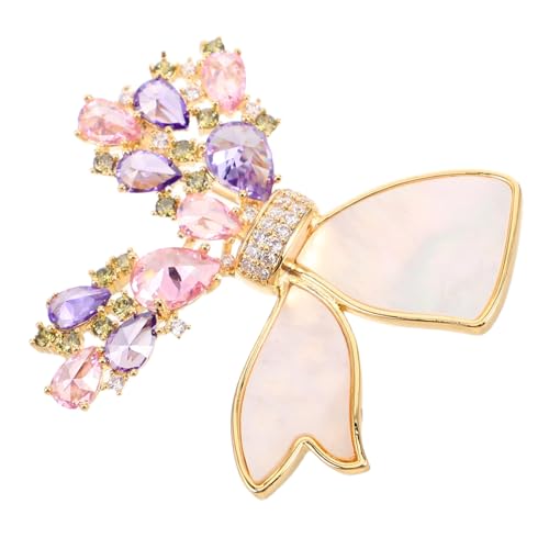 TOPPERFUN Schmetterling Brosche Damen mit Funkelnden Strasssteinen Zierliche Anstecknadel für Jacken Kleider Taschen Elegante Vintage Schmuckbrosche für Hochzeit Party und Alltag von TOPPERFUN