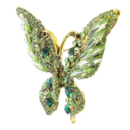TOPPERFUN Schmetterlingsbrosche mit Strass für Damen Eleganter Anstecker Legierung Modisches Accessoire für Schals Kleider und Jacken Multifunktional und Kreativ Gestaltet von TOPPERFUN