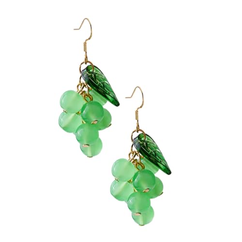 TOPPERFUN Silber Ohrstecker Trauben design Kreative Frucht Ohrhänger Damen Schmuck Geschenk Leicht Tragbar Elegant für Alltag und Party von TOPPERFUN