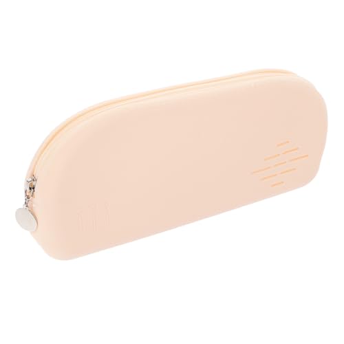 TOPPERFUN Silikon Kosmetiktasche Tragbarer Makeup Pinsel Organizer für Reisen Flexibles und Leichtes Beauty Case Beige für Make Up Utensilien und Pinselaufbewahrung von TOPPERFUN