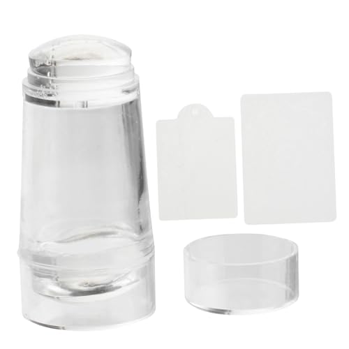 TOPPERFUN Silikon Nagelstempel Werkzeug Doppelkopf Transparent Stempel Für Nailart Für Designs Und Nägel von TOPPERFUN