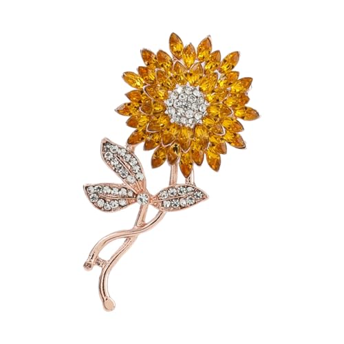 TOPPERFUN Sonnenblumen Brosche aus Legiertem mit Funkelnden Strasssteinen Zarte Anstecknadel für Damen Modisches Accessoire für Jacken Kleider und Festliche Anlässe TOPPERFUN Sonnenblumen Brosche aus Legiertem mit Funkelnden Strasssteinen Zarte Anstecknadel für Damen Modisches Accessoire für Jacken Kleider und Festliche Anlässe von TOPPERFUN