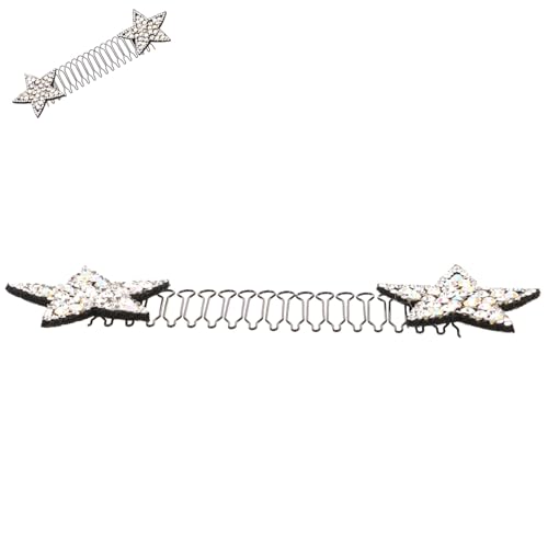 TOPPERFUN Star Hair Clip Weiß Leichte Haarklammer für Damen Unsichtbarer Haarhalter für Frisieren für Alltag Make Up und Spa Schonender Ziehen Tragbar und Komfortabel von TOPPERFUN