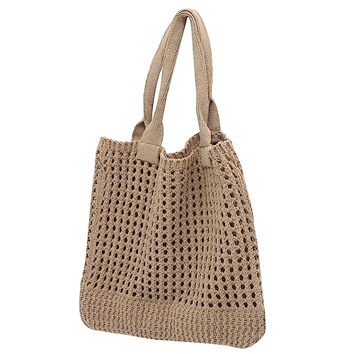 TOPPERFUN Strandtasche Damen Woven Schultertasche Einkaufstasche Handgefertigte Umhängetasche für Strand Picknick und Alltag Große Kapazität Leicht und für von TOPPERFUN
