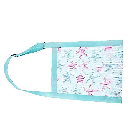TOPPERFUN Strandtasche Netz Beuteltasche Verstellbar Leicht Robust für Muscheln Aufbewahrung Reise Jungen Mädchen von TOPPERFUN