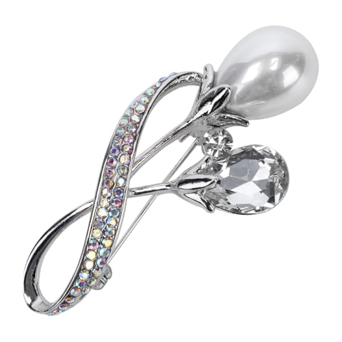 TOPPERFUN Strass Brosche Weiß mit Funkelnden Schmucksteinen Dekorative Anstecknadel für Festliche Kleidung Modisches Accessoire für Damenkleider als Corsage für Formelle Anlässe TOPPERFUN Strass Brosche Weiß mit Funkelnden Schmucksteinen Dekorative Anstecknadel für Festliche Kleidung Modisches Accessoire für Damenkleider als Corsage für Formelle Anlässe von TOPPERFUN