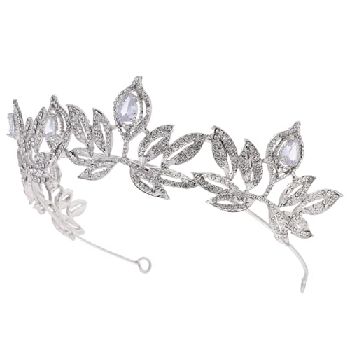 TOPPERFUN Strass Krone Hochzeit Tiara Damen Haarschmuck Silber Glitzerndes Pageant Crown Für Geburtstag Braut Accessoire Elegant Robust Komfortabel von TOPPERFUN