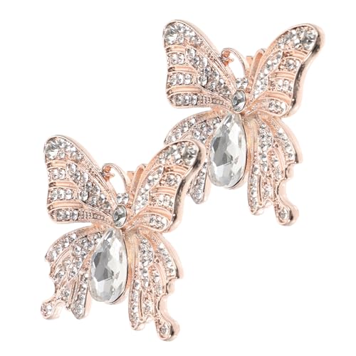 TOPPERFUN Strass Schuhrclips Schmetterling Schuhschmuck Abnehmbare Hochzeit Party High Heels Dekorative Schuhschnallen Pumps Zubehör von TOPPERFUN