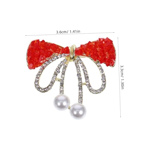 TOPPERFUN Strassbrosche Damen Schleifen brosche mit Vollständiger Strassverzierung Langlebige Zinklegierung Elegante Anstecknadel für Kleider Schals und Festliche Anlässe Modischer Schmuck von TOPPERFUN