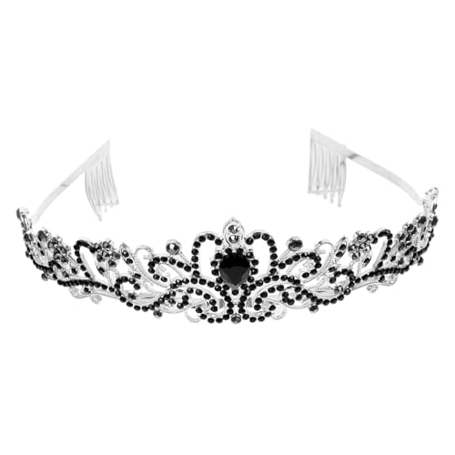 TOPPERFUN Strasskrone mit Haarkamm für Damen Handgefertigtes Diadem Langlebiger Legierungs und Kristallhaarschmuck für Hochzeit Geburtstag Abschlussball und Festliche Anlässe von TOPPERFUN