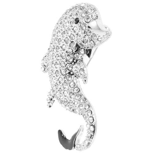 TOPPERFUN Stylische Süße Delfin Brosche mit Funkelnden Strasssteinen Trendige Tier Anstecknadel für Mäntel und Anzüge Modisches Accessoire Robustem Legierungs Material TOPPERFUN Stylische Süße Delfin Brosche mit Funkelnden Strasssteinen Trendige Tier Anstecknadel für Mäntel und Anzüge Modisches Accessoire Robustem Legierungs Material von TOPPERFUN