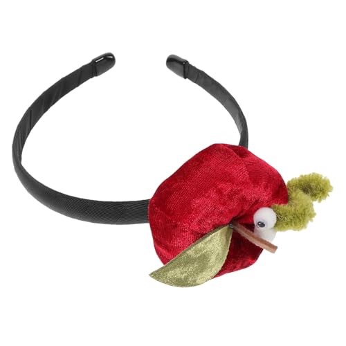 TOPPERFUN Süßer Roter Apfel Haarreifen aus Samt Realistische Apfel Accessoires für Weihnachten und Festliche Anlässe Leicht und Bequem für Ganzen Tag von TOPPERFUN