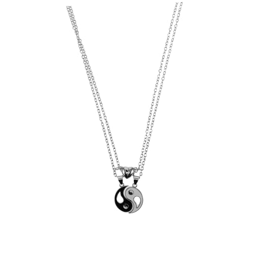 TOPPERFUN Tai Chi Halskette aus Legierungsanhänger Design Modisches Partner Schmuckset für Freund und Freundin Vielseitiges Accessoire für Alltag und Besondere Anlässe von TOPPERFUN