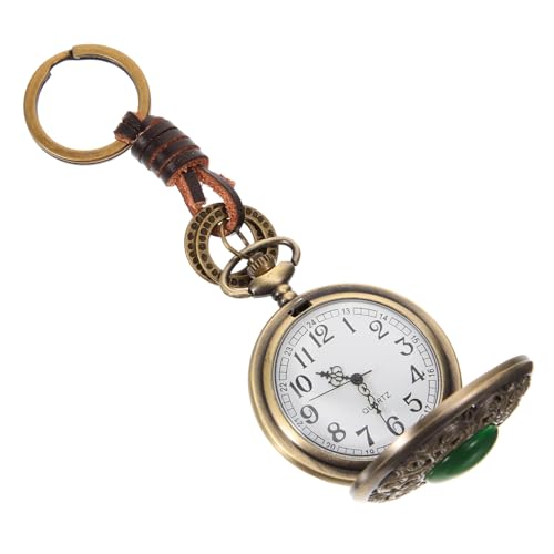 TOPPERFUN Retro Taschenuhr Für Herren Und Damen Vintage Digitaluhr Aus Metall Quarz Taschenuhr Mit Schlüsselanhänger Kompakte Und Leichte Uhr Für Senioren Antikes Design Für Geschenke von TOPPERFUN