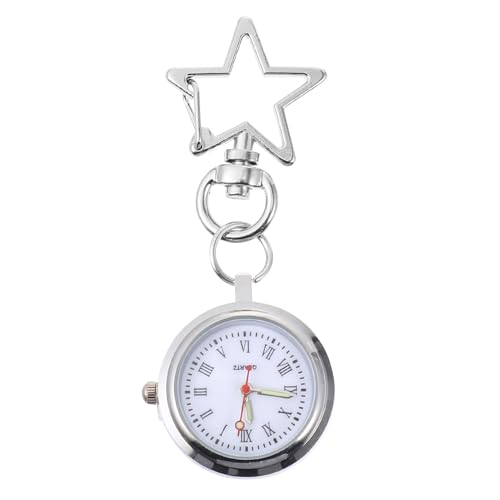 TOPPERFUN Leuchtende Taschenuhr für Damen mit Schlüsselring Tragbare Quarzuhr Hängende Uhr für Krankenschwestern und Medizinisches Personal Langlebig und Präzise Einfach Ablesbar von TOPPERFUN