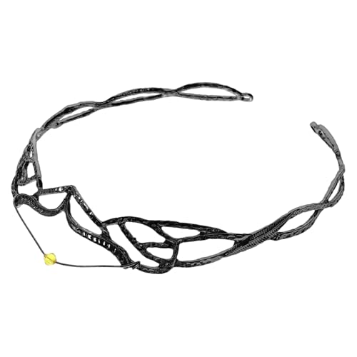 TOPPERFUN Tiara Haarreif Damen Hochzeit Haarschmuck Stirnband Schwarz Retro Stil Leichtes Braut Accessoire Für Hochzeit Geburtstag Festliche Anlässe von TOPPERFUN
